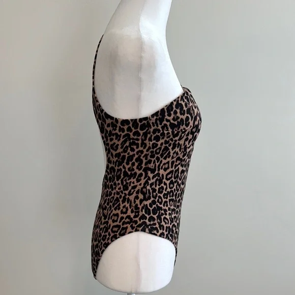 Victoria's Secret Leopard Print One-Shoulder One Piece - Picture 3 of 9